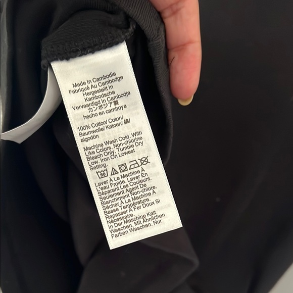 J. Crew Black Collared V-Neck Short Sleeve 100% Cotton Size Medium - Picture 6 of 6